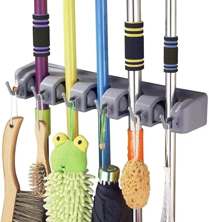 Brooms & Toiletries Organizer – Wall Mounted Storage Rack UK