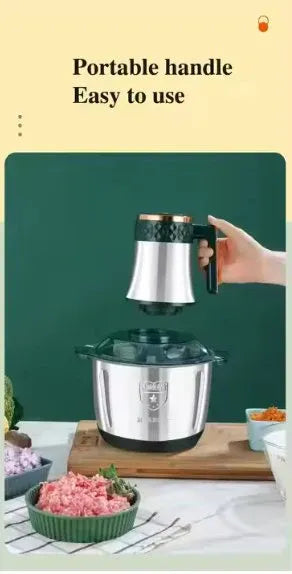 Stainless Steel Food Chopper – Electric Mini Processor for UK Kitchens