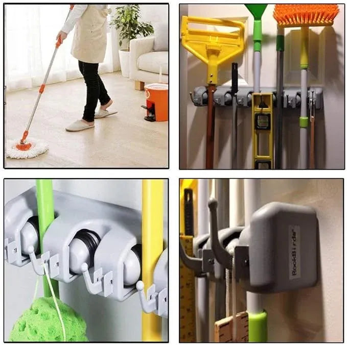 Brooms & Toiletries Organizer – Wall Mounted Storage Rack UK