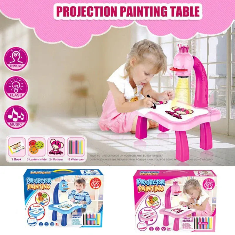LED Projector Art Painting Table for Kids – Creative Drawing Table UK