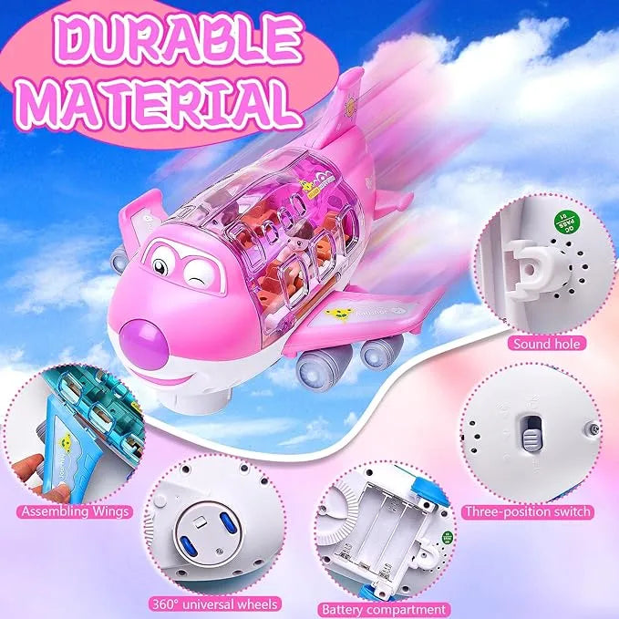 Rotating Electric Airplane Toy – Lights, Music & 360° Fun in UK