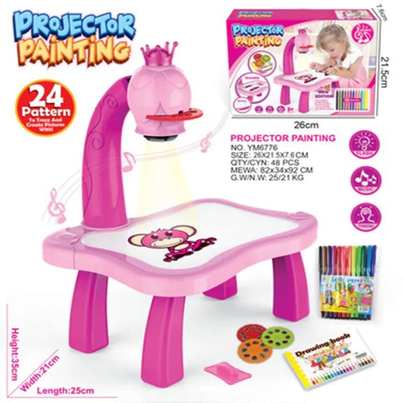 LED Projector Art Painting Table for Kids – Creative Drawing Table UK
